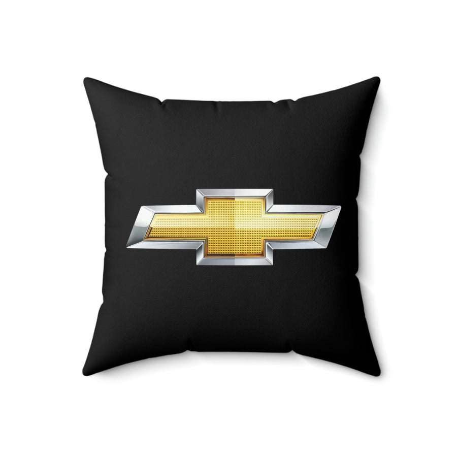 Black Chevrolet Spun Polyester Square Pillow™