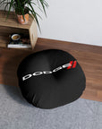 Black Dodge Tufted Floor Pillow, Round™