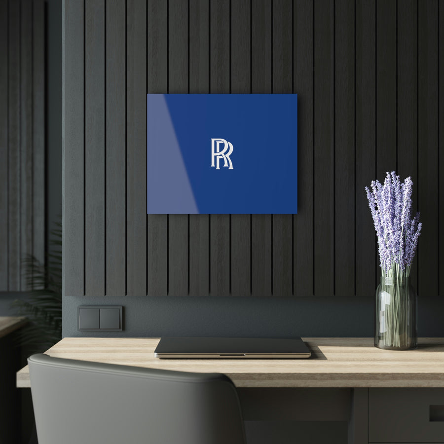 Dark Blue Rolls Royce Acrylic Prints (French Cleat Hanging)™