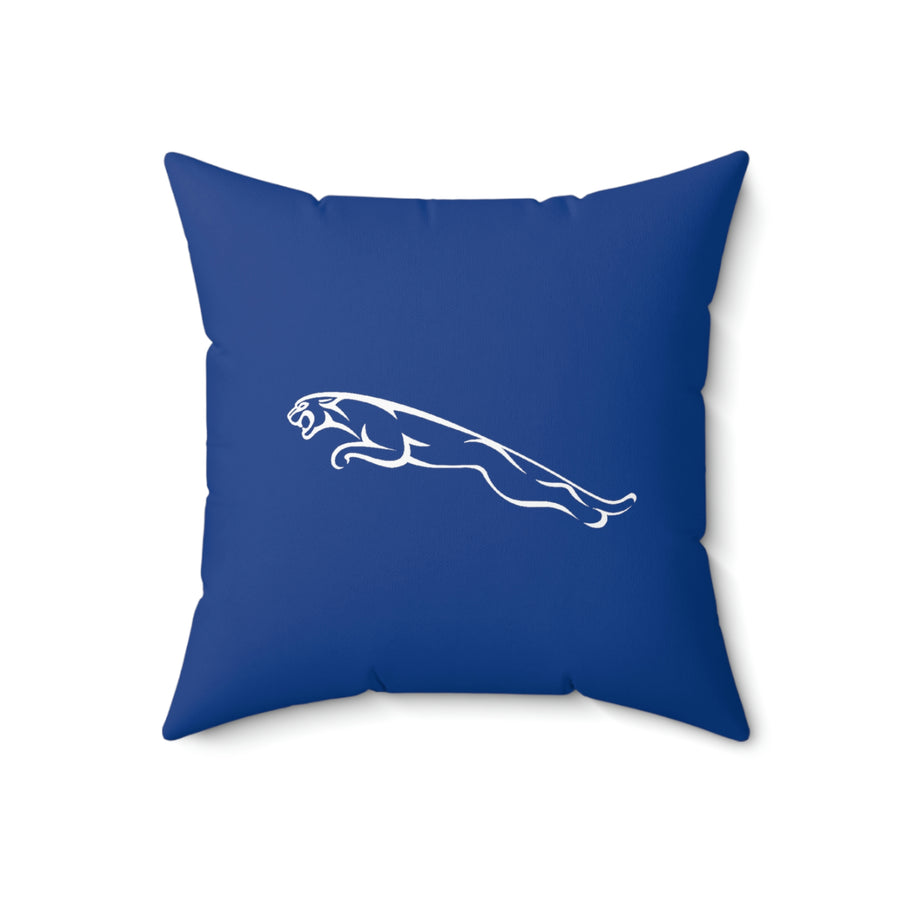 Dark Blue Jaguar Spun Polyester Square Pillow™