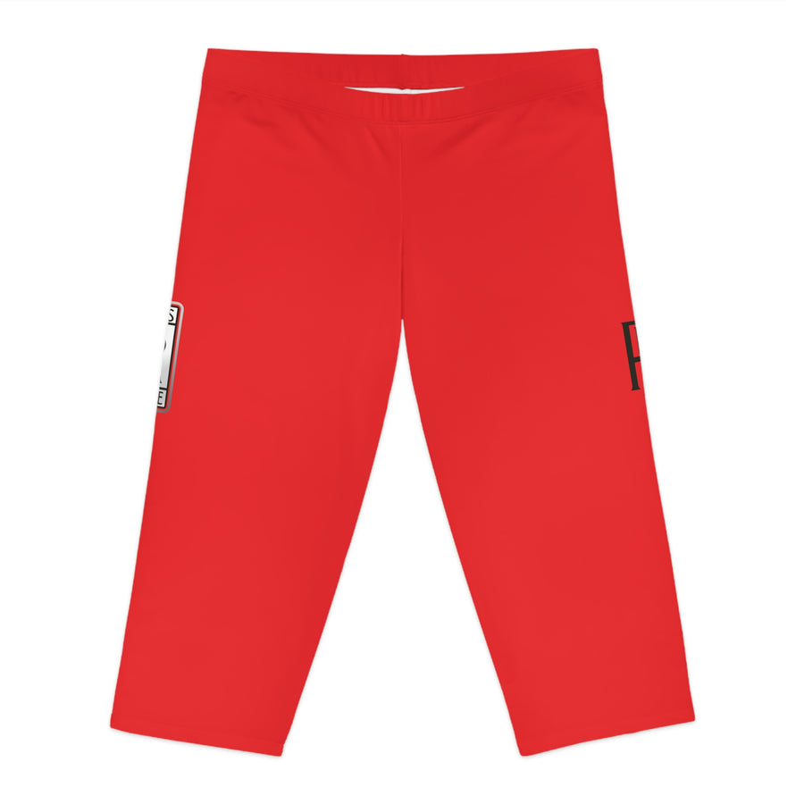 Women's Red Rolls Royce Capri Leggings™