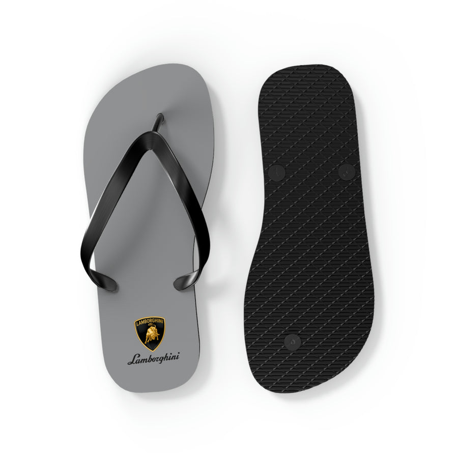 Unisex Grey Lamborghini Flip Flops™