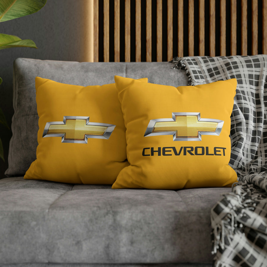 Yellow Chevrolet Spun Polyester pillowcase™