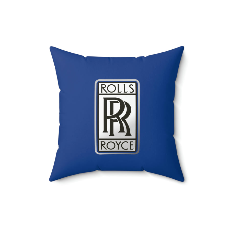 Dark Blue Rolls Royce Spun Polyester Square Pillow™