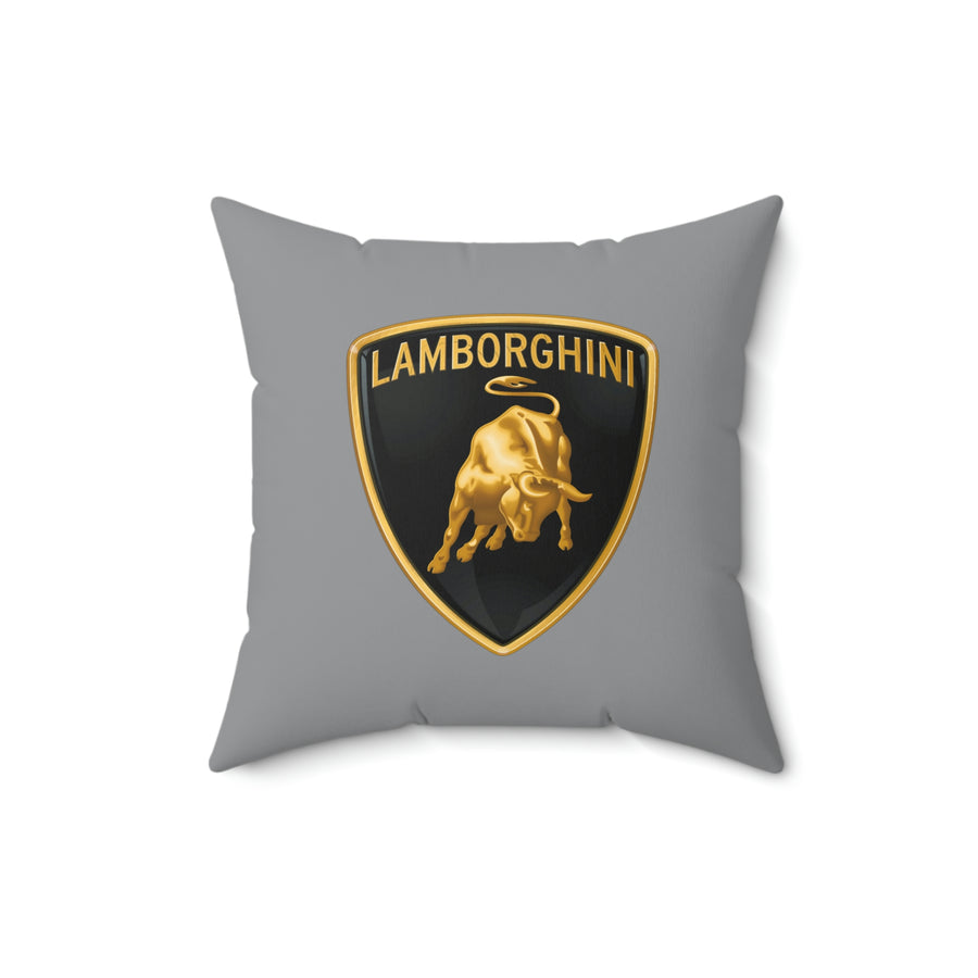 Grey Lamborghini Spun Polyester Square Pillow™