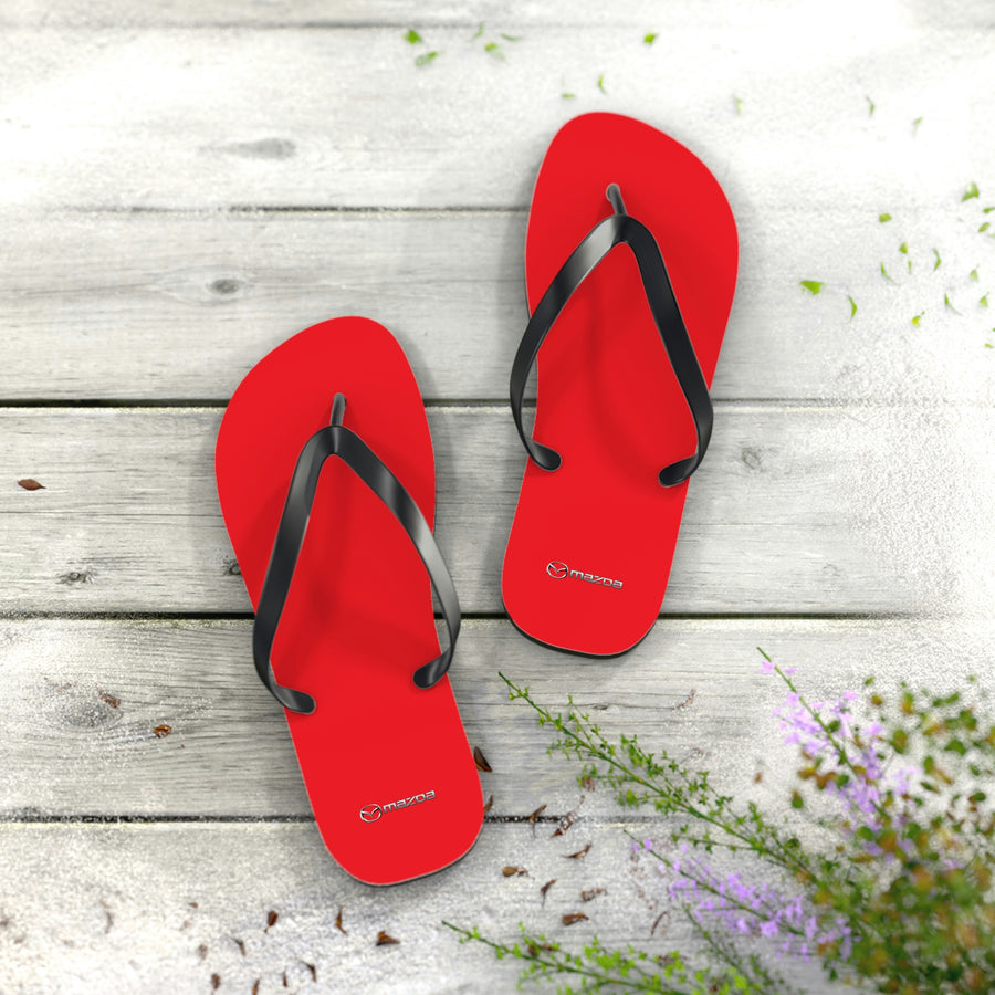 Unisex Red Mazda Flip Flops™