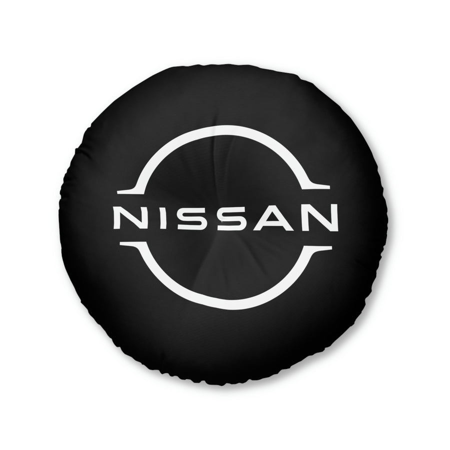 Black Nissan GTR Tufted Floor Pillow, Round™