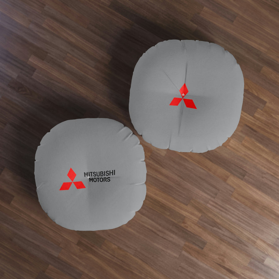 Grey Mitsubishi Tufted Floor Pillow, Round™