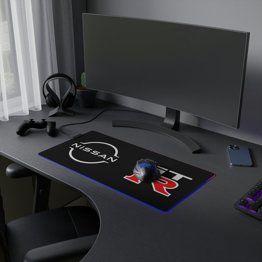 Black Nissan GTR LED Gaming Mouse Pad™