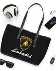 Black Lamborghini Leather Shoulder Bag™