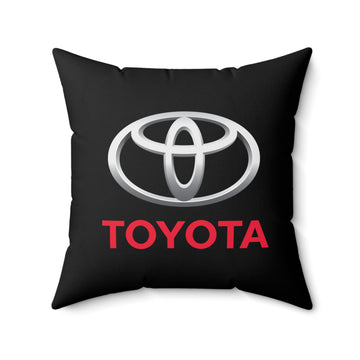 Black Toyota Spun Polyester Square Pillow™