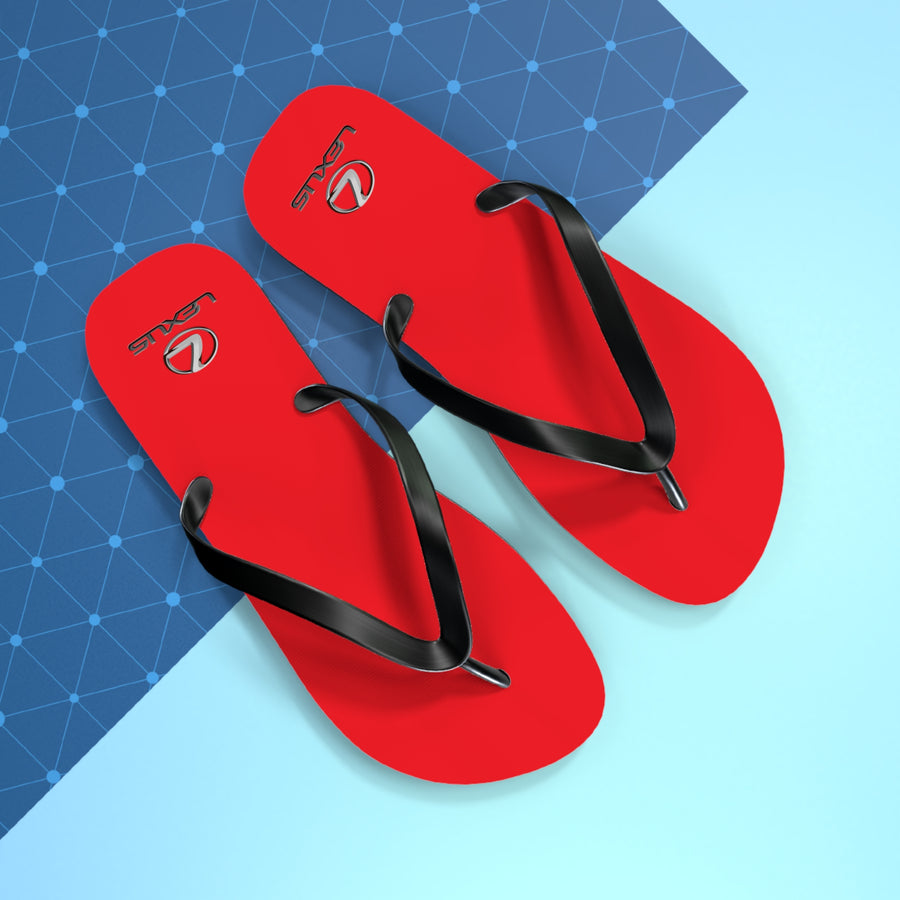 Unisex Red Lexus Flip Flops™