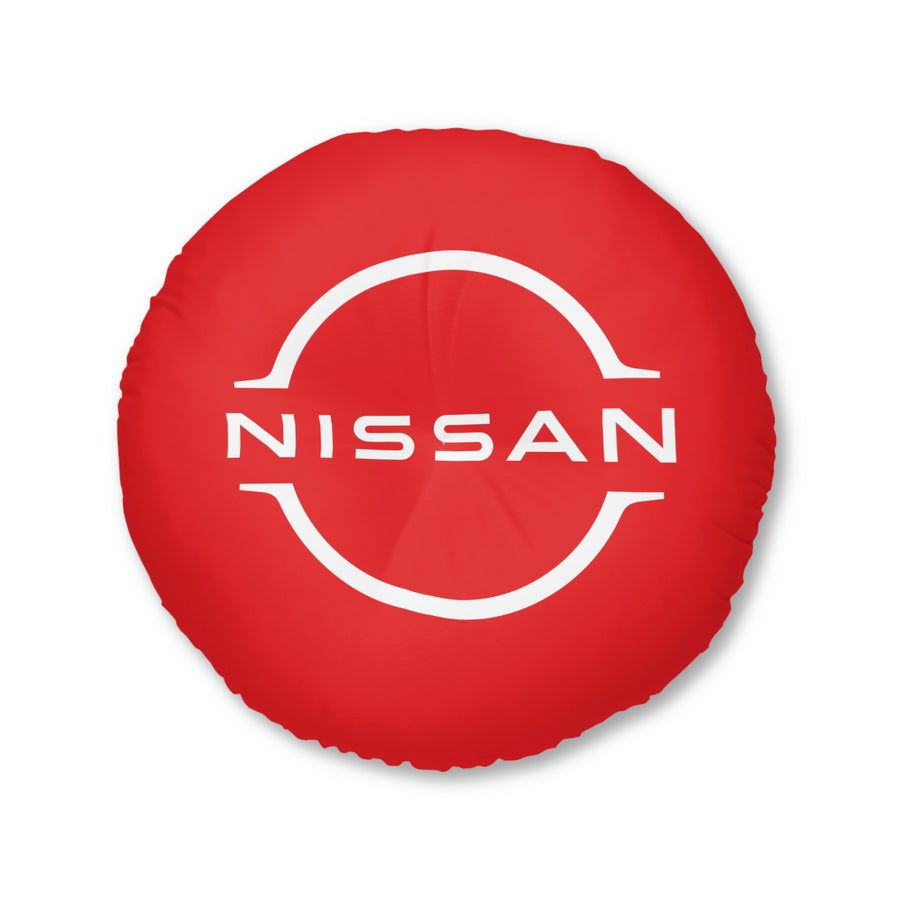 Red Nissan GTR Tufted Floor Pillow, Round™