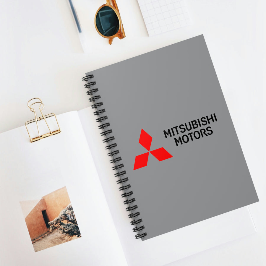 Grey Mitsubishi Spiral Notebook - Ruled Line™