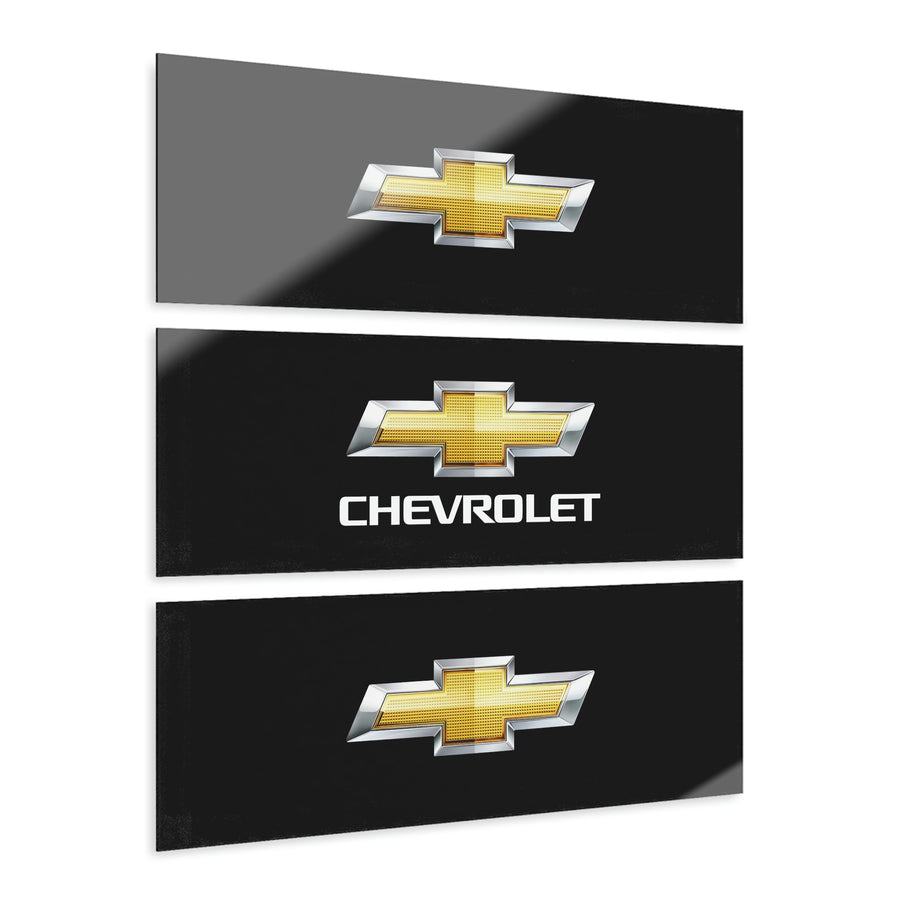 Black Chevrolet Acrylic Prints (Triptych)™