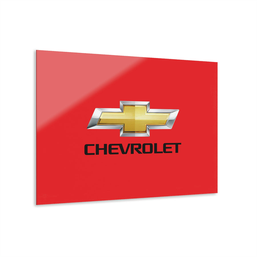 Red Chevrolet Acrylic Prints (French Cleat Hanging)™