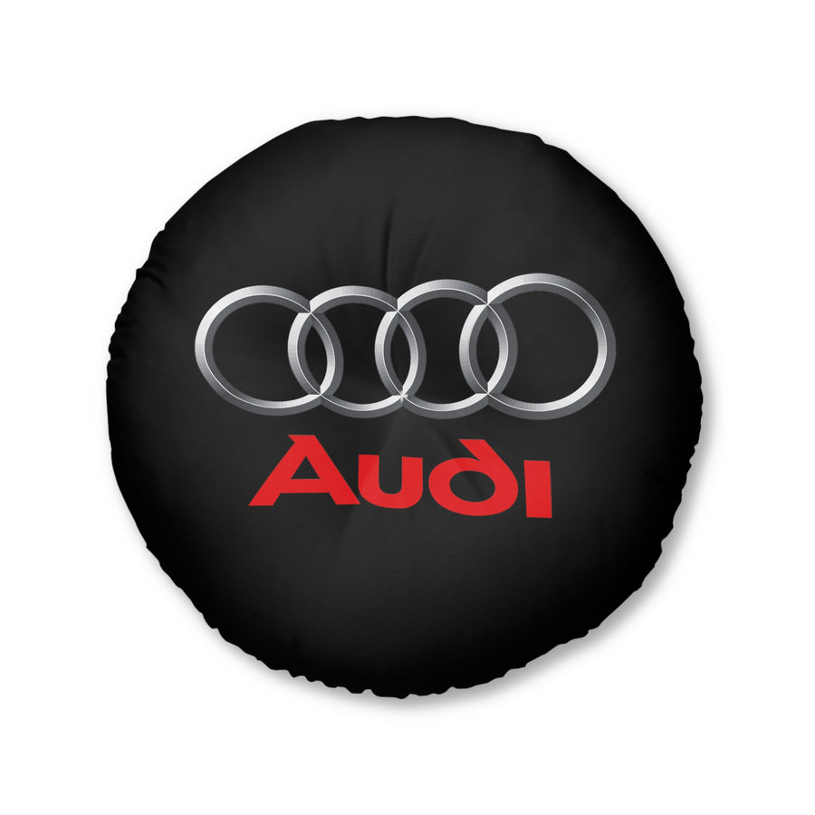 Black Audi Tufted Floor Pillow, Round™