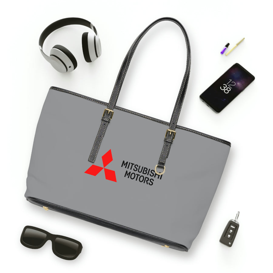 Grey Mitsubishi Leather Shoulder Bag™