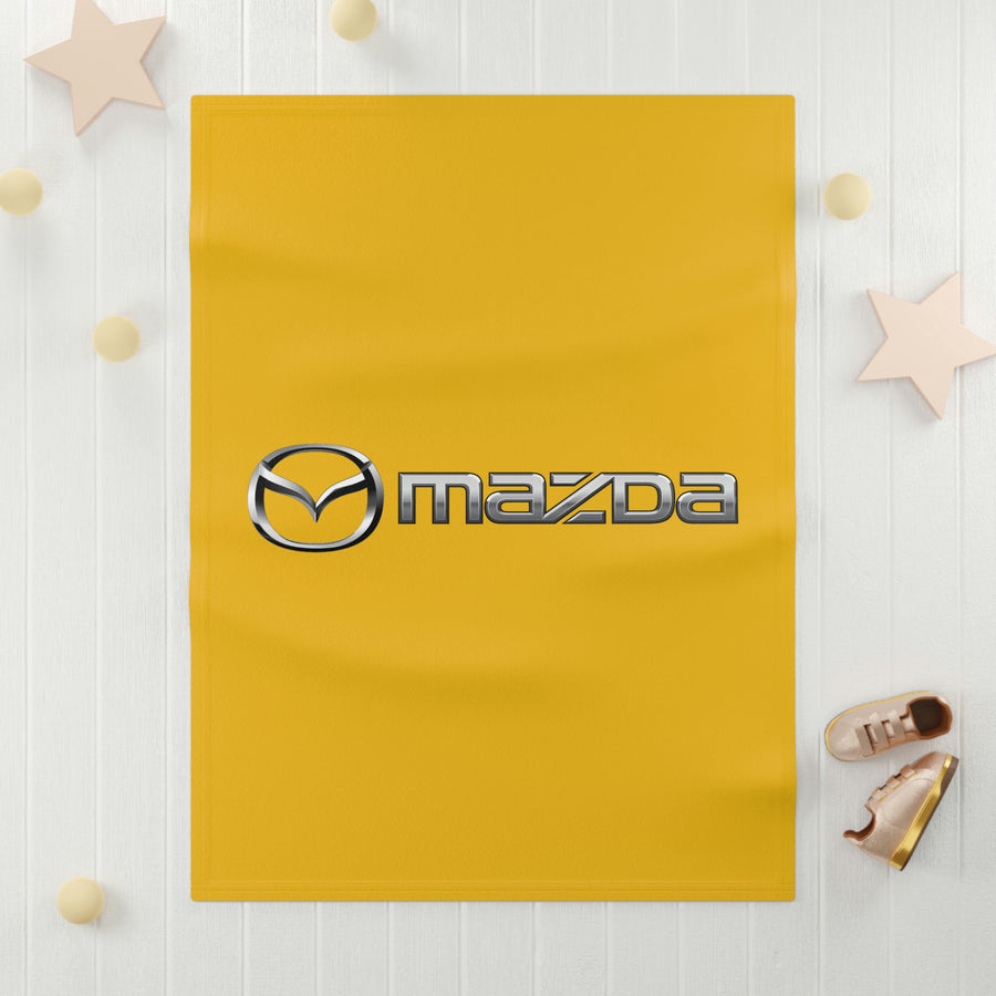 Yellow Mazda Soft Fleece Baby Blanket™