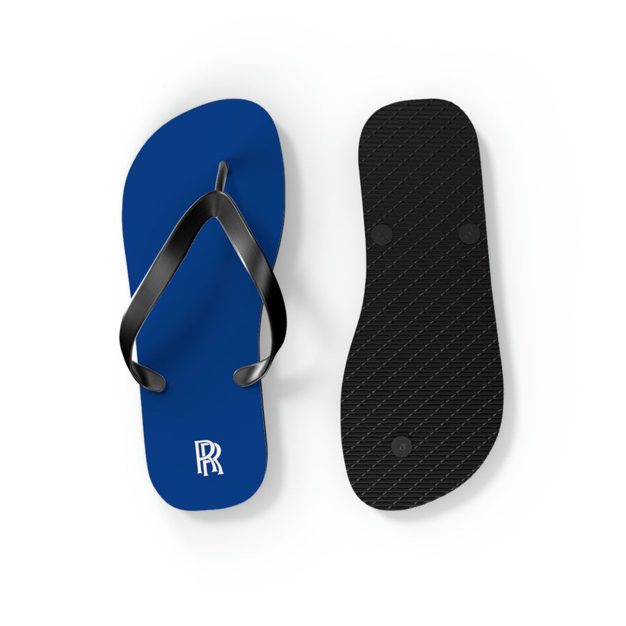 Unisex Dark Blue Rolls Royce Flip Flops™