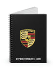 Black Porsche Spiral Notebook - Ruled Line™