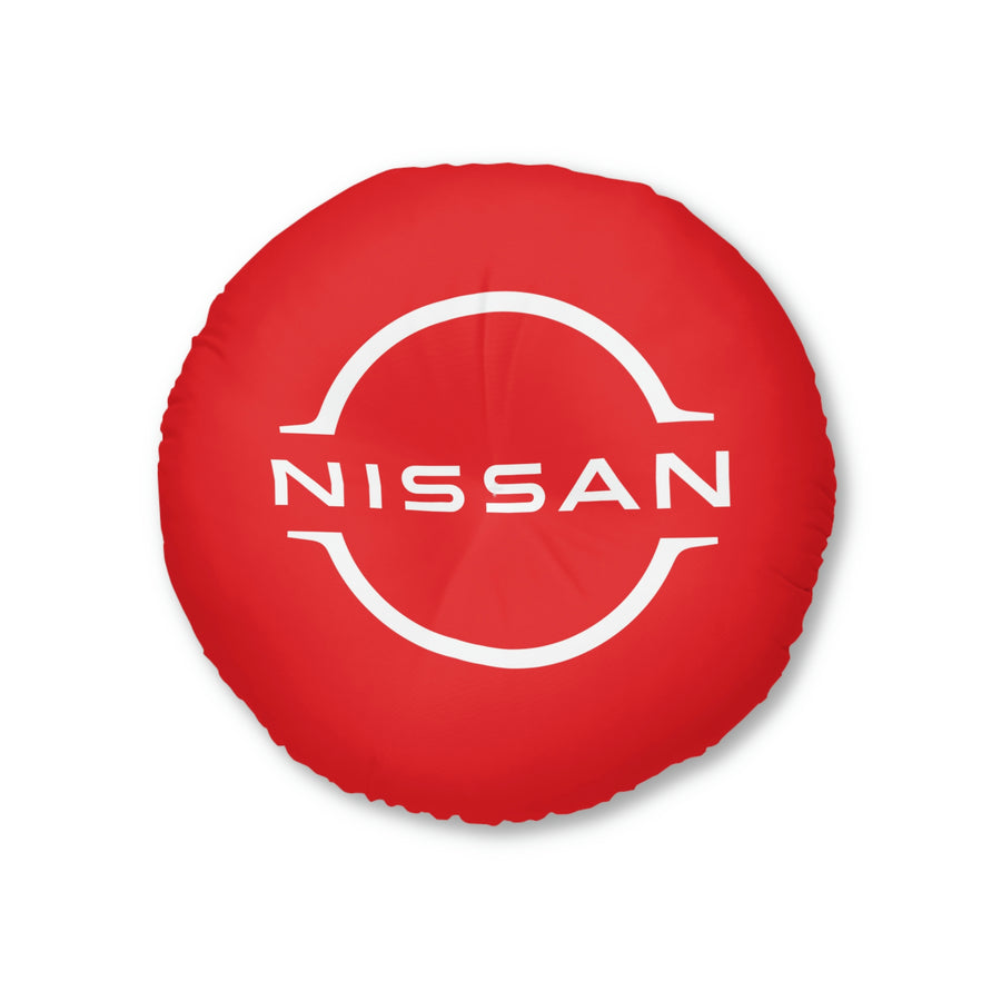 Red Nissan GTR Tufted Floor Pillow, Round™