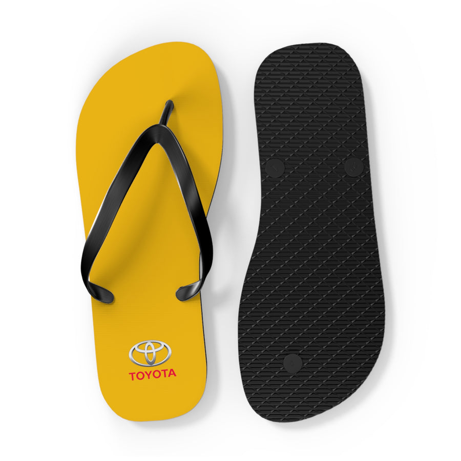 Unisex Yellow Toyota Flip Flops™