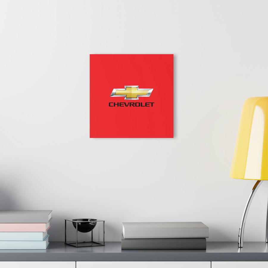 Red Chevrolet Acrylic Prints (French Cleat Hanging)™