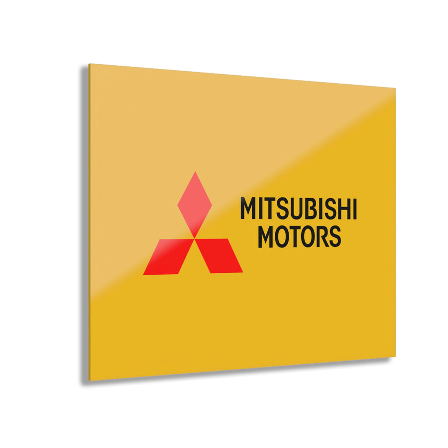 Yellow Mitsubishi Acrylic Prints (French Cleat Hanging)™