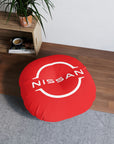 Red Nissan GTR Tufted Floor Pillow, Round™