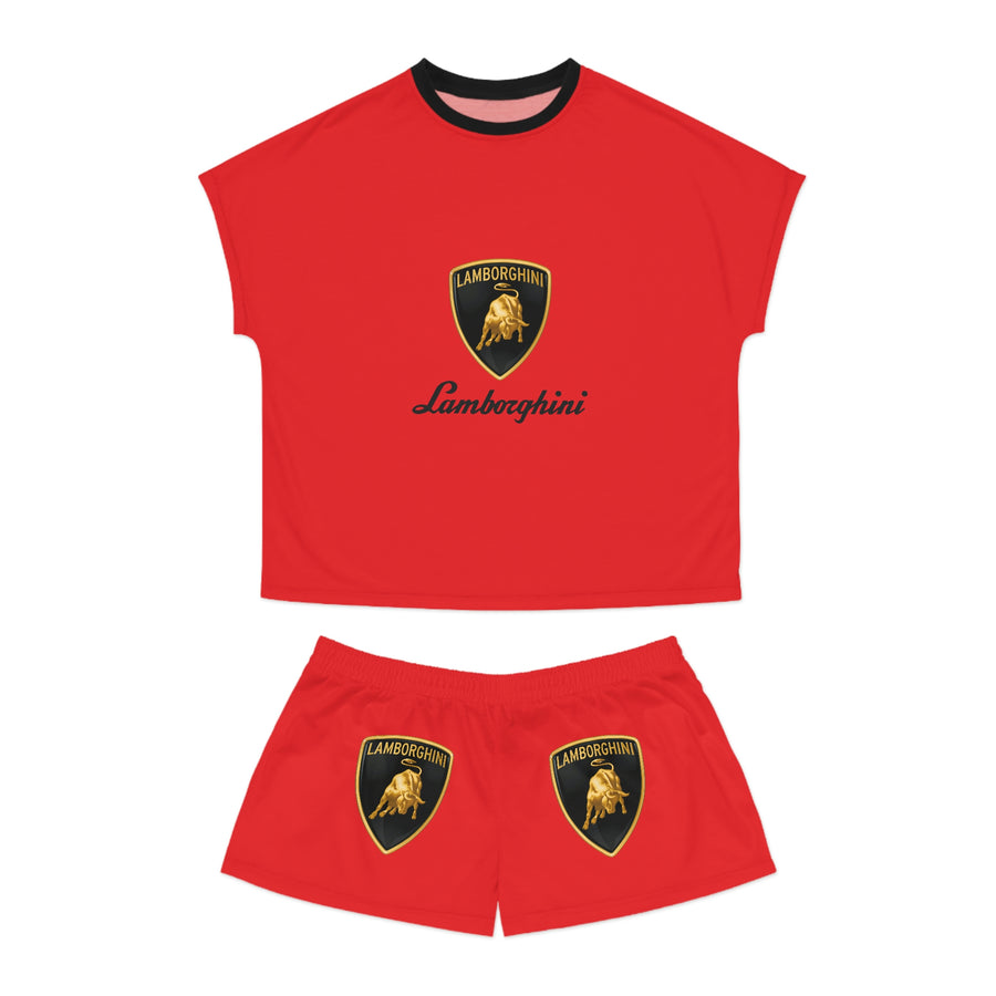 Women's Red Lamborghini Short Pajama Set™