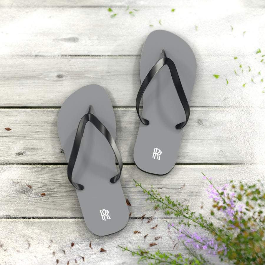 Unisex Grey Rolls Royce Flip Flops™