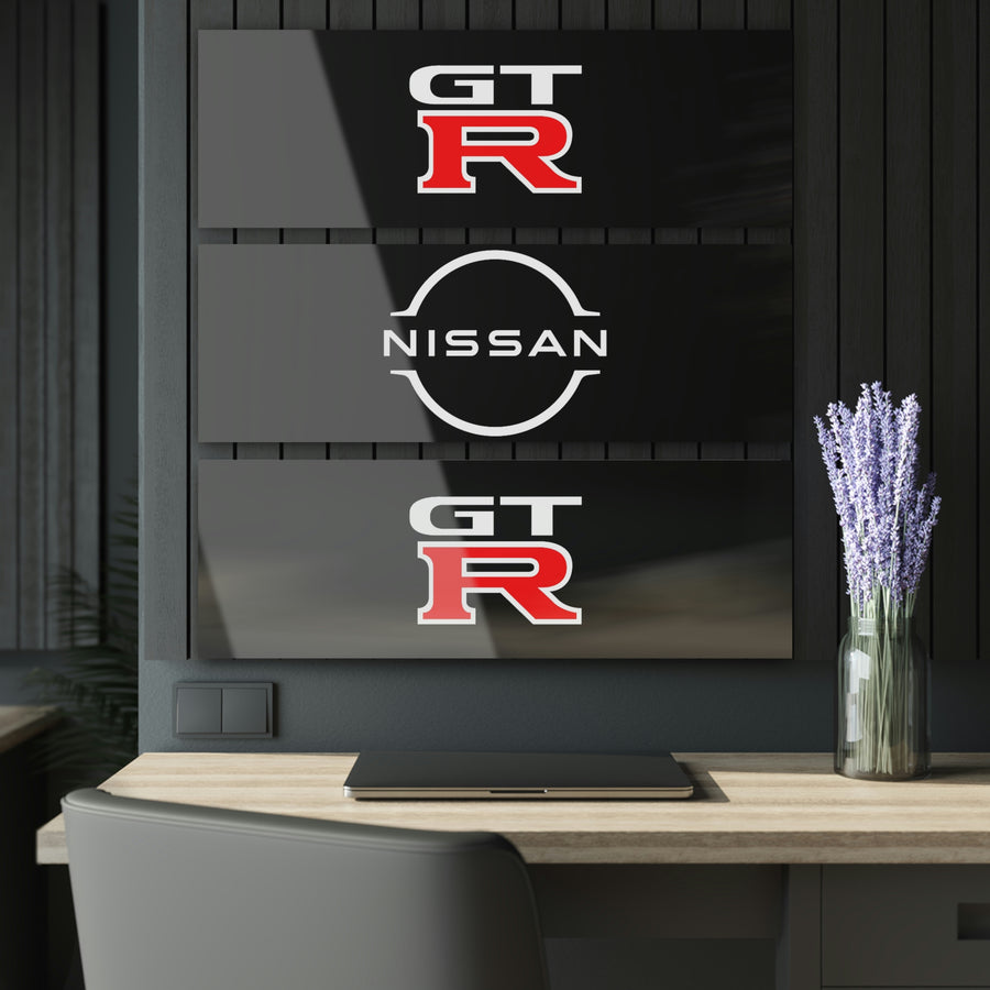 Black Nissan GTR Acrylic Prints (Triptych)™