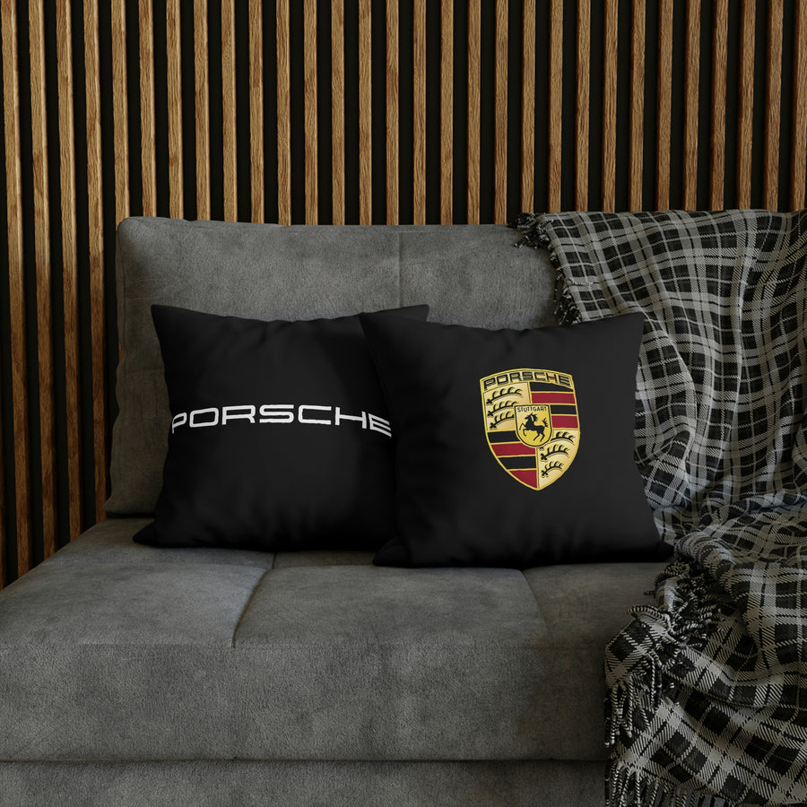 Black Porsche Spun Polyester Pillowcase™