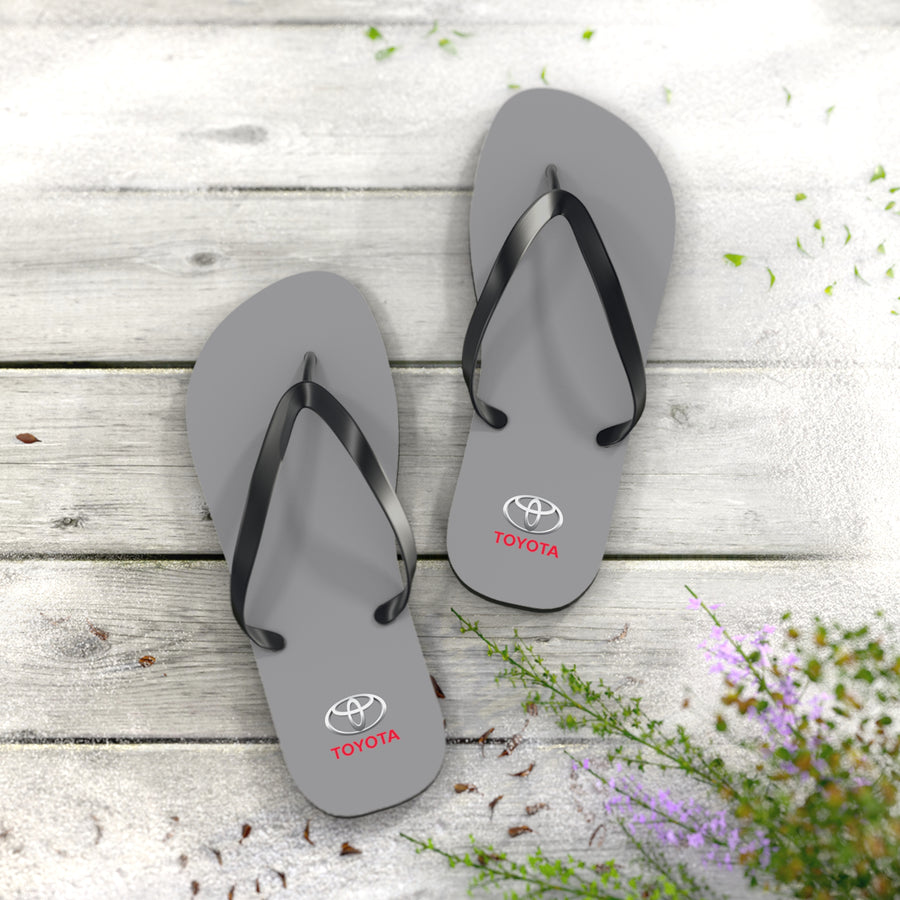 Unisex Grey Toyota Flip Flops™