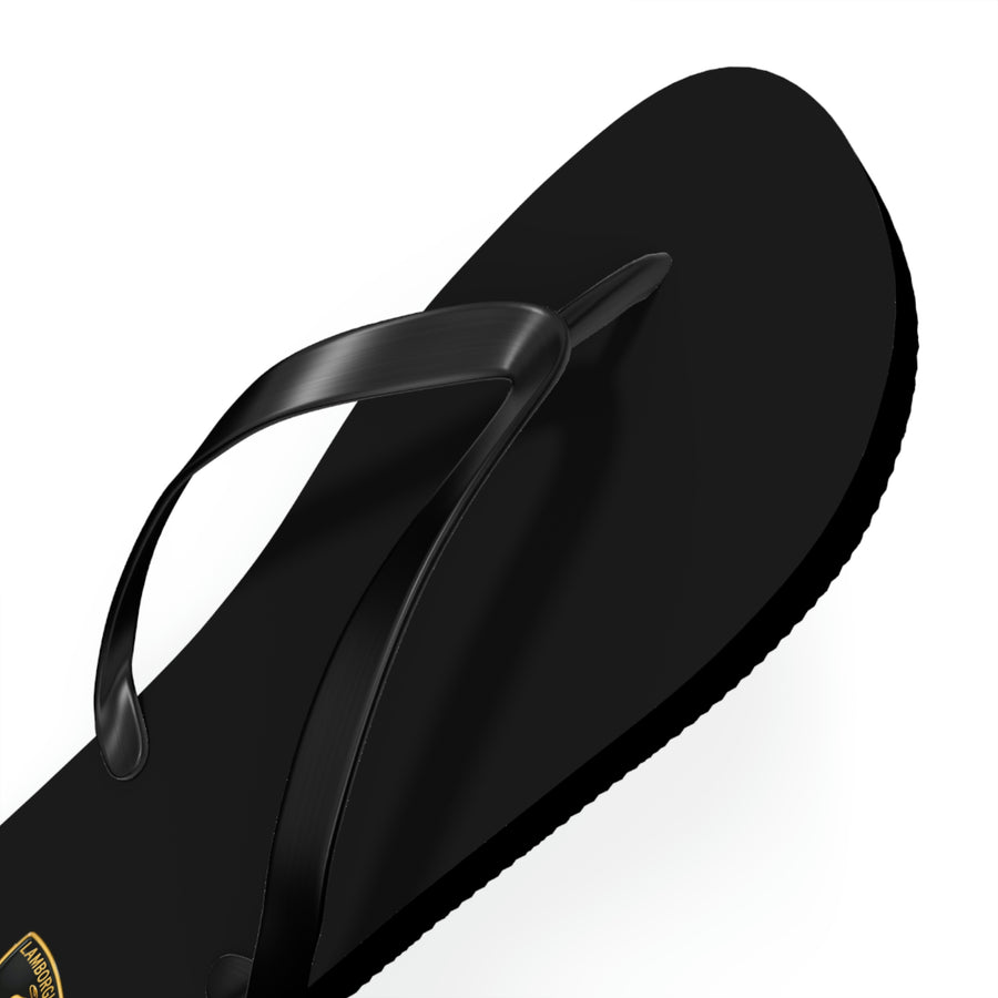 Unisex Black Lamborghini Flip Flops™