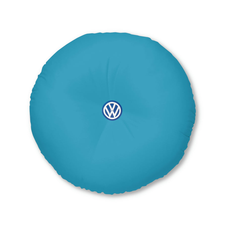 Turquoise Volkswagen Tufted Floor Pillow, Round™