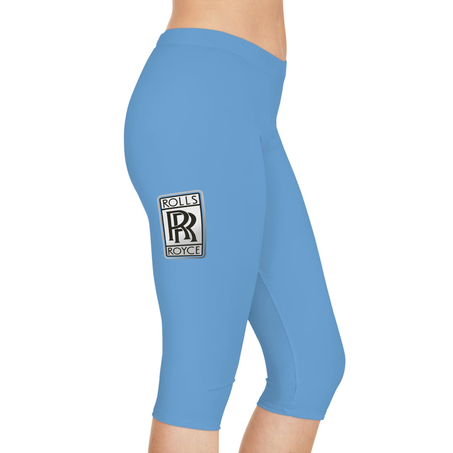 Women's Light Blue Rolls Royce Capri Leggings™