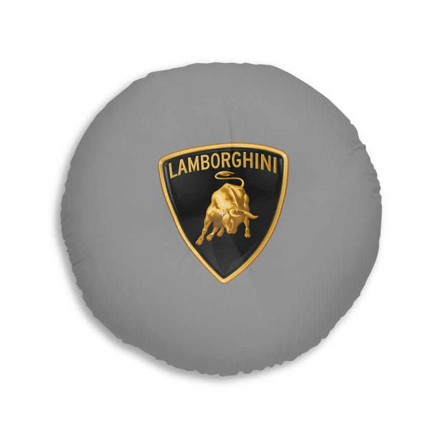 Grey Lamborghini Tufted Floor Pillow, Round™