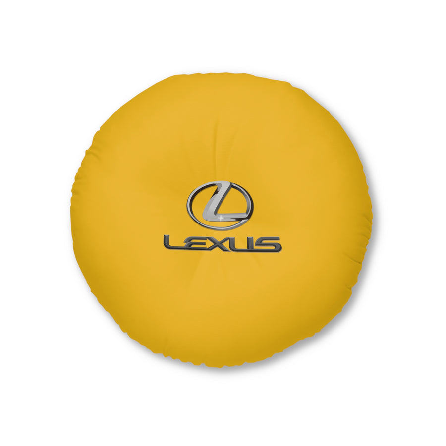 Yellow Lexus Tufted Floor Pillow, Round™