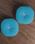 Turquoise Volkswagen Tufted Floor Pillow, Round™