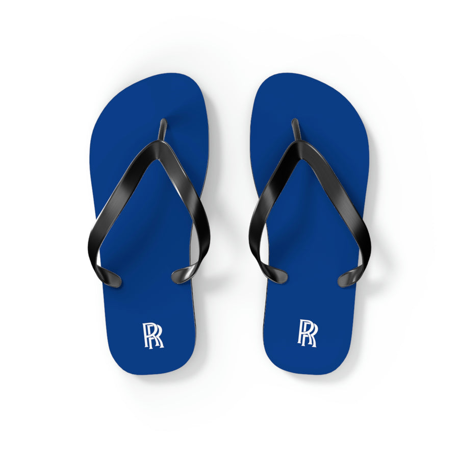 Unisex Dark Blue Rolls Royce Flip Flops™