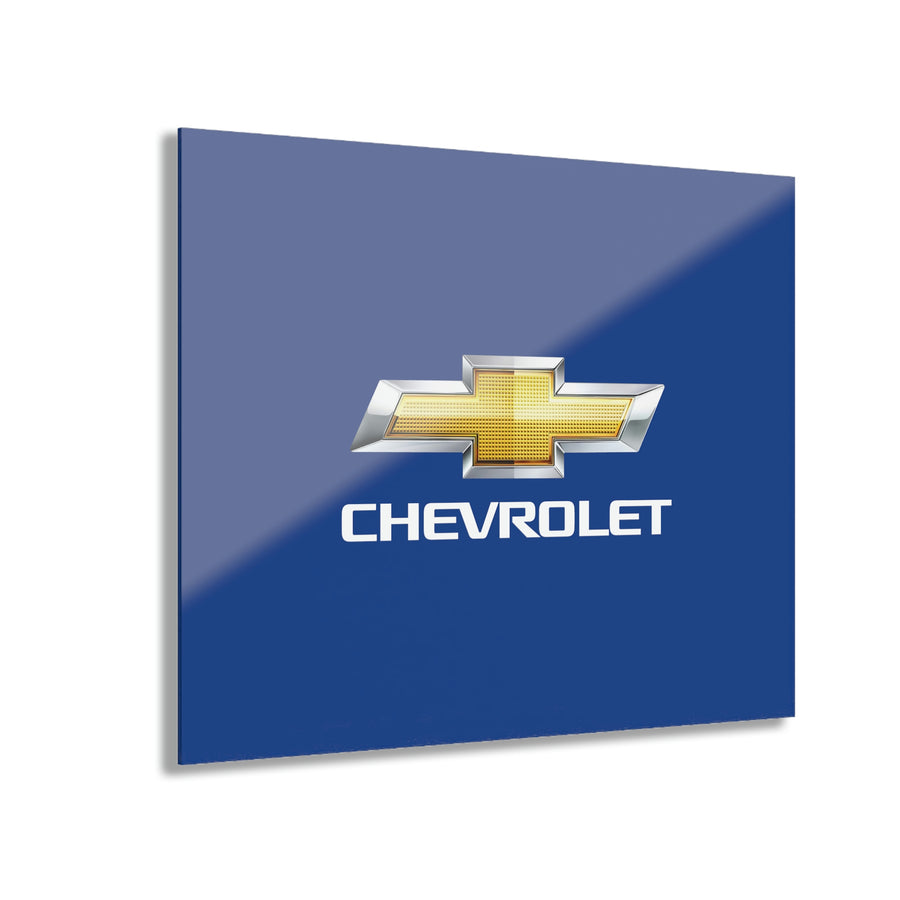 Dark Blue Chevrolet Acrylic Prints (French Cleat Hanging)™