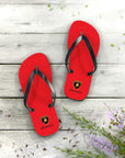 Unisex Red Lamborghini Flip Flops™