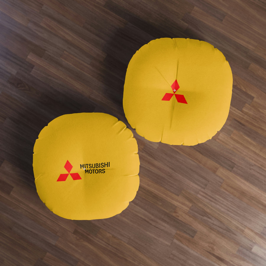 Yellow Mitsubishi Tufted Floor Pillow, Round™