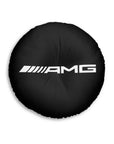 Black Mercedes Tufted Floor Pillow, Round™