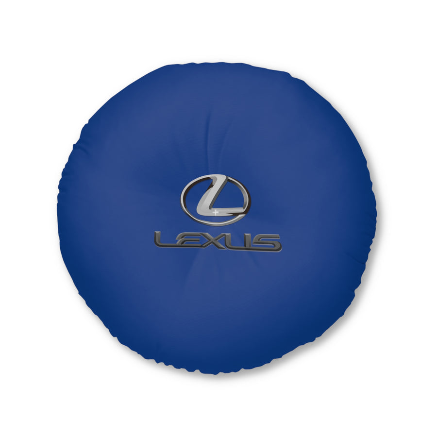 Dark Blue Lexus Tufted Floor Pillow, Round™