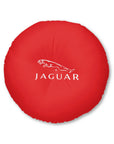 Red Jaguar Tufted Floor Pillow, Round™