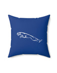 Dark Blue Jaguar Spun Polyester Square Pillow™