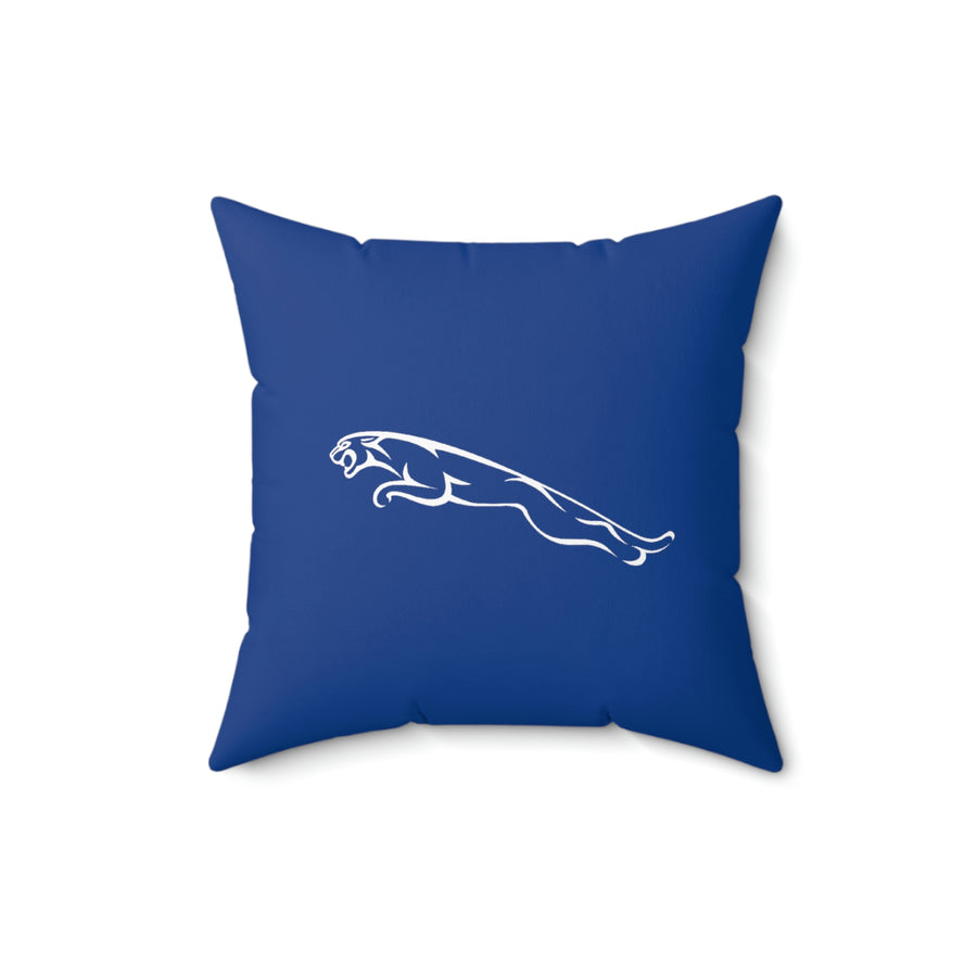 Dark Blue Jaguar Spun Polyester Square Pillow™